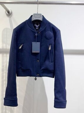 Louis Vuitton Navy Cropped Bomber Jacket